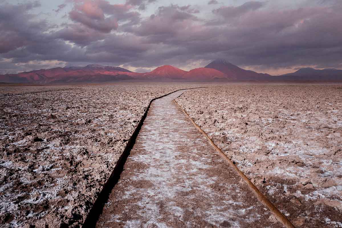 Desolate landscape with walking path by Sara Rubinstein